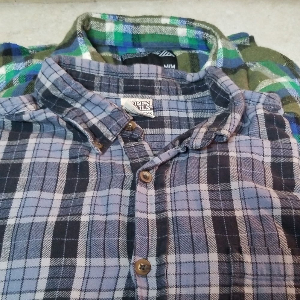 **Sold **Open Trails and Roadblock Men's flannels